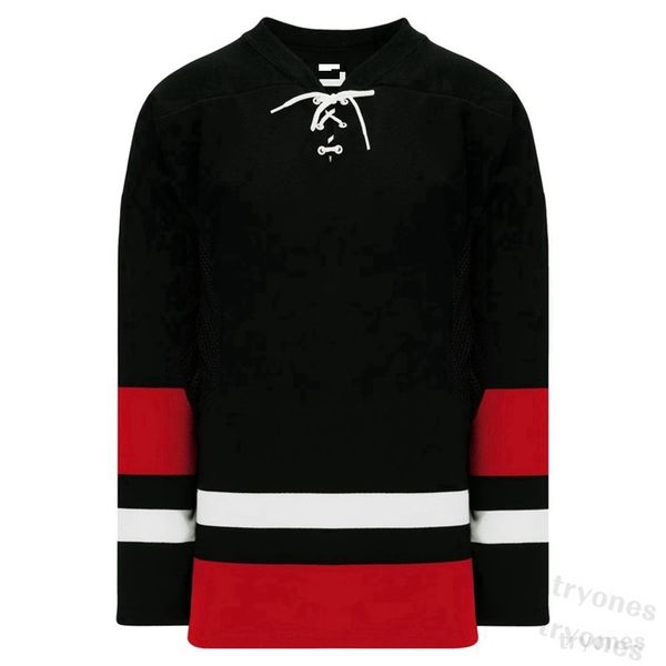 

2021 custom mens black hockey jersey womens kids purple green blue red any name number stitched shirts s-xxxl b7, Black;red