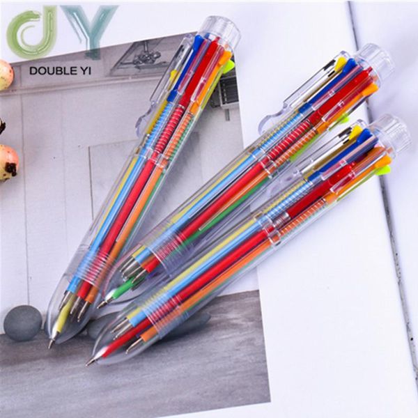

ballpoint pens 10 pack of multicolor 8-in-1 - for note-taking and journaling 8 vivid colors in every pen, Blue;orange