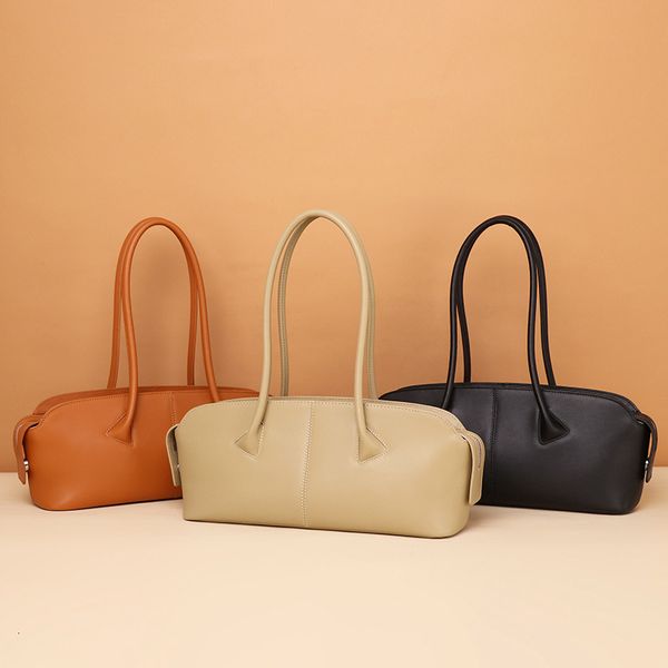 

bag leather women's portable large french stick s 2021 single shoulder armpit