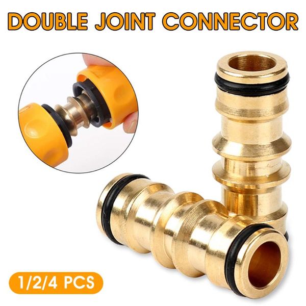 

watering equipments garden hose quick connector brass bidirectional leakproof 2-way repalcent for