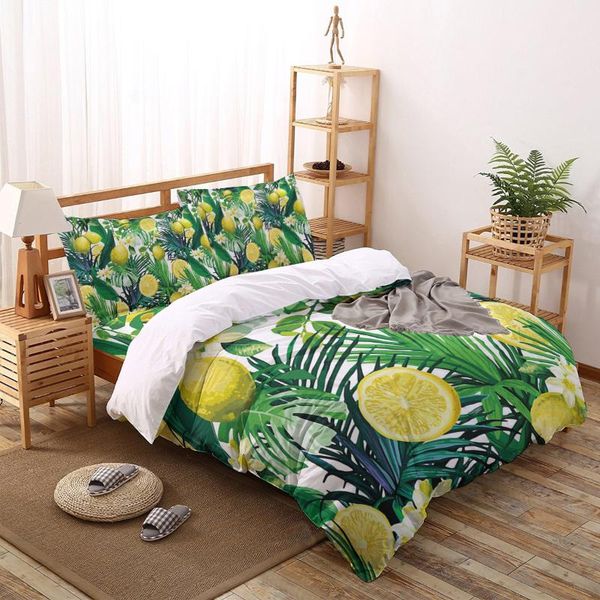 

flowers tropical leaves pattern bedding set sheet linens twin size duvet cover for bed pillowcase home sets