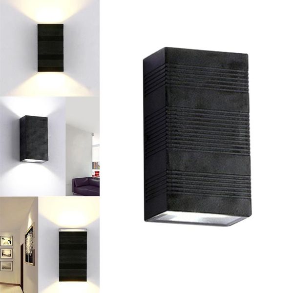 

wall lamp 6w led warm white outdoor light exterior and down spotlights(black)