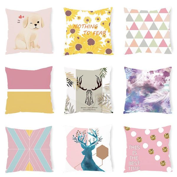 

cushion/decorative pillow pillowcase geometric simple 45*45cm home decoration office waist cushion pography matching