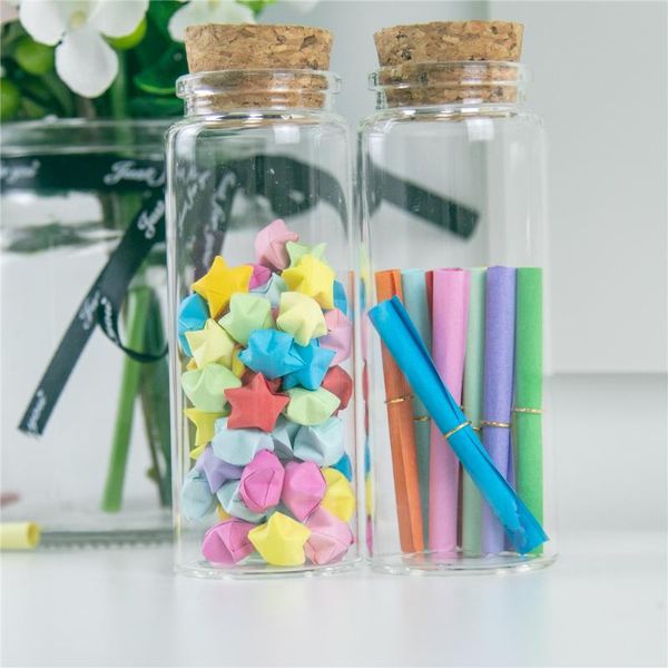 

storage bottles & jars 24pcs 150ml small cute clear glass container with corks candy food pot refillable bottling cosmetics gifts
