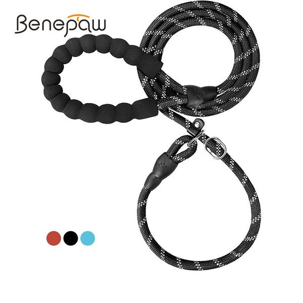 

dog collars & leashes benepaw reflective slip leash for small medium large dogs comfortable padded handle climbing pet rope training walking