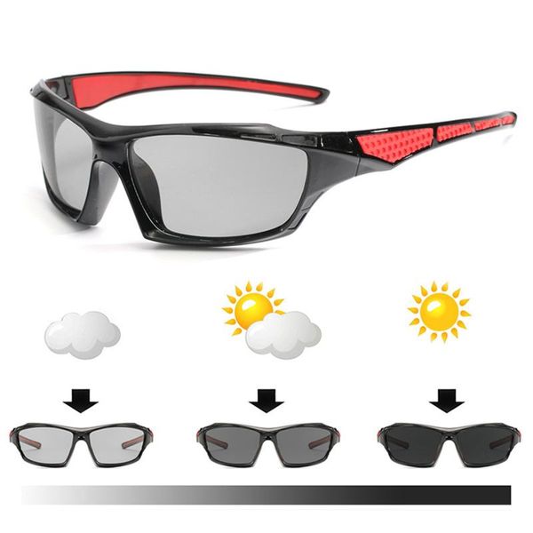 

outdoor eyewear polarized men women bicycle cycling glasses pochromic driving sunglasses color change bike chameleon gafas ac0312
