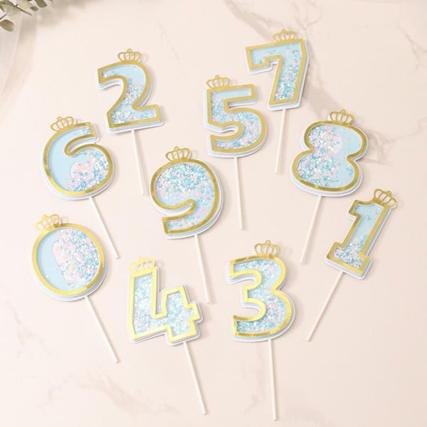 

other event & party supplies digital cake er crown acrylic paper number birthday insert decoration wedding dessert