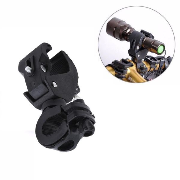 

car & truck racks 1pc 360 rotation torch clip mount bike bicycle front light bracket holder ideal for cycling accessories