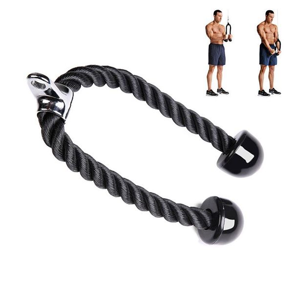 

biceps drawstring triceps commercial gym equipment tricep adjustable nylon rope push pull down black bodybuilding a resistance bands