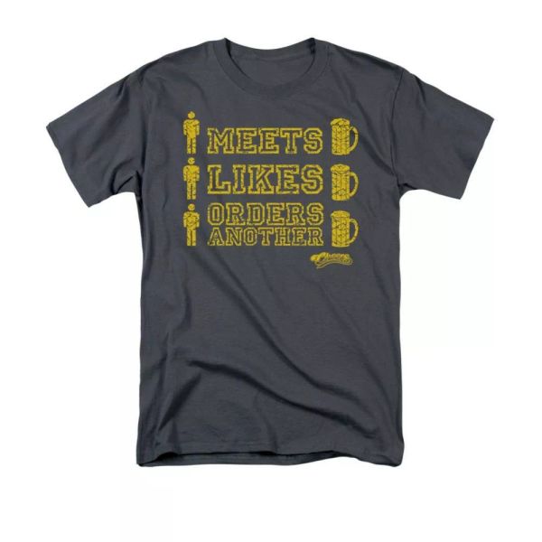 

Cheers Man Meets Beer TV Show T-Shirt Sizes S-3X NEW, White;black