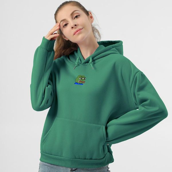 

women's hoodies & sweatshirts sad tearing frog print women hooded harajuku hip hop hoodie womens japanese streetwear hoody sudaderas, Black