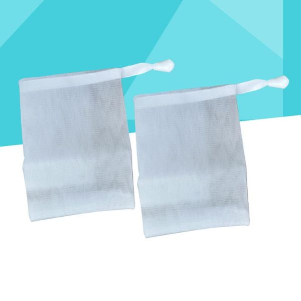 

exfoliating mesh soap saver pouch bubble net bag body facial cleaning tool (white) bath accessory set
