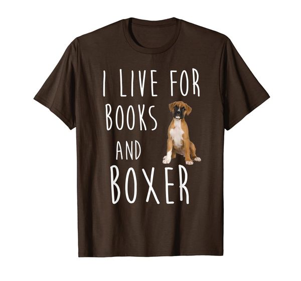 

i live for books and boxer funny quotes men women t-shirt, White;black
