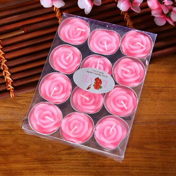 

pcs/box tealight candles valentine's day rose romantic wedding decoration