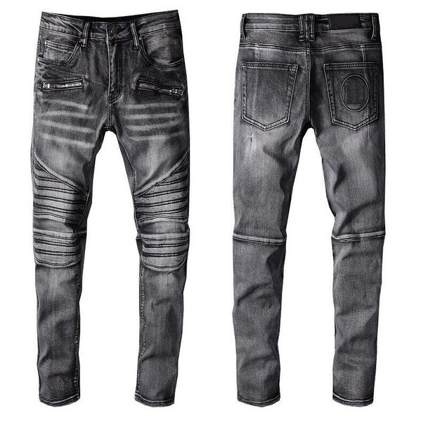 

stylish male designer jeans fashion temperament fitted motorcycle denim designed jeans for men hip hop female jogger pants, Blue