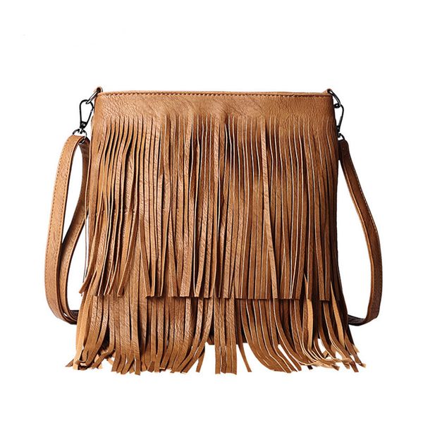 

women messenger bags retro faux suede fringe tote handbag tassel shoulder handbags crossbody bag bolsa feminina zyya1013