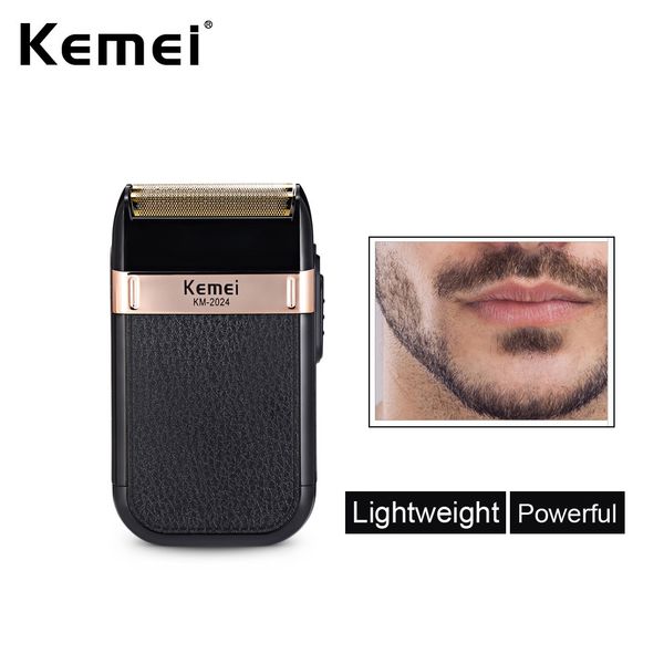 

kemei km-2024 electric shaver for men twins blade waterproof reciprocating cordless razor usb rechargeable shaving machine trimmer by sea