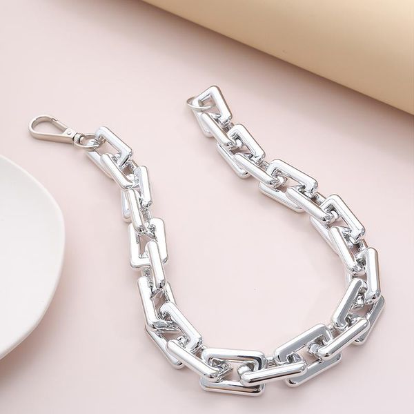 

pendant necklaces punk hip hop choker chunky chain necklace statement fashion charm jewelry, Silver