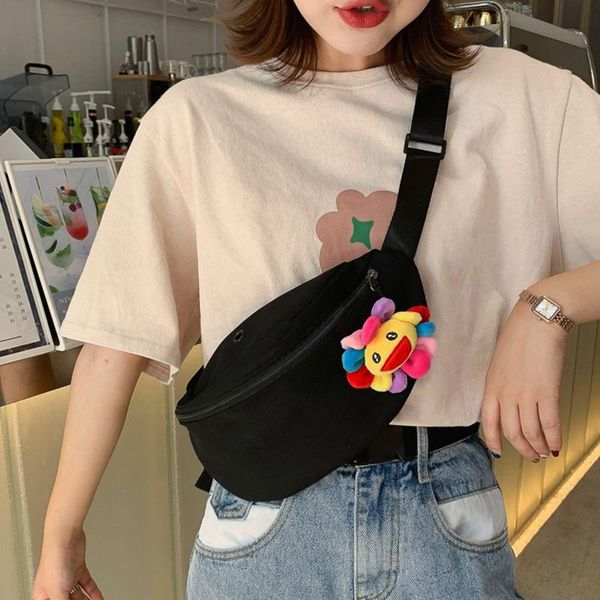 

womens waist bag fanny pack canvas belt purse small purses phone key pouch white black yellow packs bags