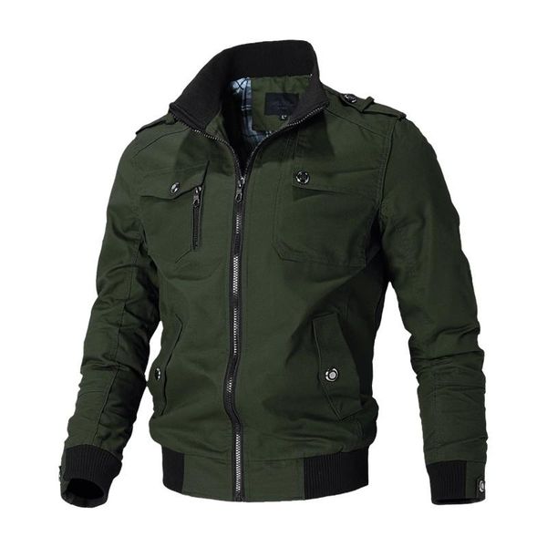 

men's jackets fashion military jacket outwear cotton windbreaker pilot coat bomber cargo flight spring autum, Black;brown