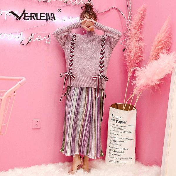 

skirts verlena colourful rainbow stripe pleated skirt women elastic waist shine dipped big hem bobo korean plisse, Black
