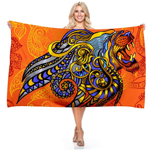 

rectangle microfiber beach towels animal skeleton egyptian digital printing rectangular bath towel