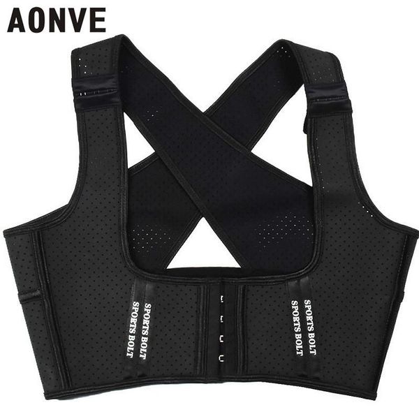 

women's shapers slimming belt posture correct black corset for back support latex gym girdles breathable sport body shaper plus size, Black;white