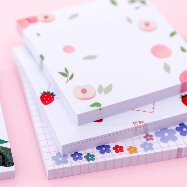 

gift wrap 80 sheets/pc cute flower fruit pattern scrapbooking sticker memo pad bookmark notepad diary scheduler paper stickers kids