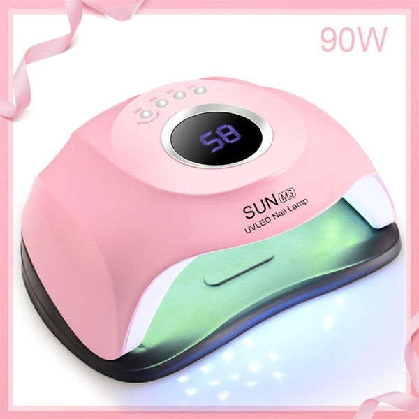 

90w/54w 45 led professional uv nail lamp gel dryer with motion sensor countdown lcd for polish drying dryers
