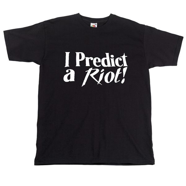 

i predict a riot tshirt kaiser chiefs tee rock tribute t shirt, White;black