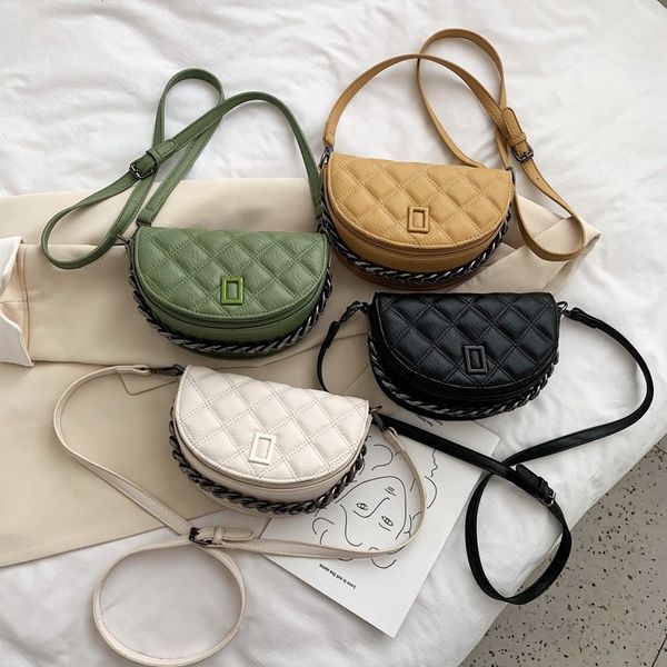 

factory direct sale 75% off ins small women's 2021 new popular messenger net hongling lattice embroidered wire saddle bags