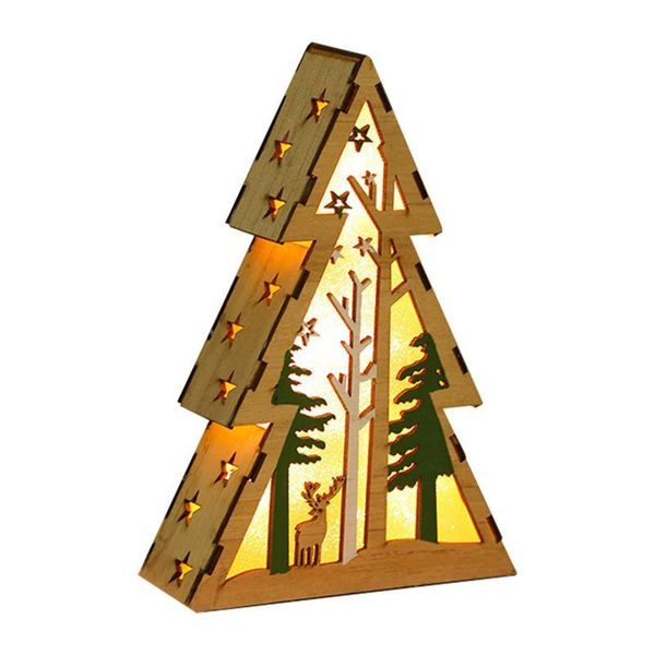 

christmas decorations 1pcs colorful wooden night light tree shape luminous deskornaments led for weddings party supplies