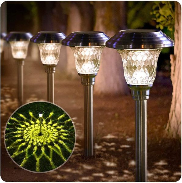 

solar lamps outdoor lights bright garden stainless steel waterproof landscape lighting for yard patio lawn pathway