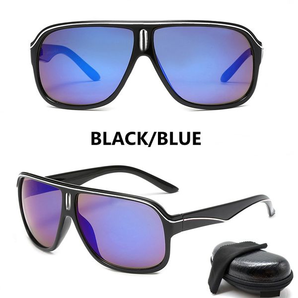 

10pcs fashion sunglasses eyewear sun glasses designer mens womens matte black metal frame dark blue mirror 62mm lenses for pu box, White;black