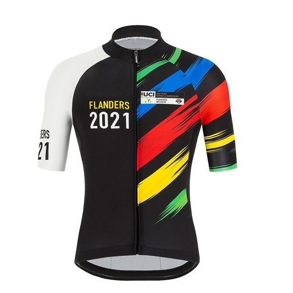 

uci flanders 2021 - jersey cycling jerseys road world championships, Black;red