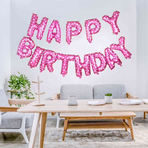 

happy birthday children's party decoration can hang happy aluminum foil balloons