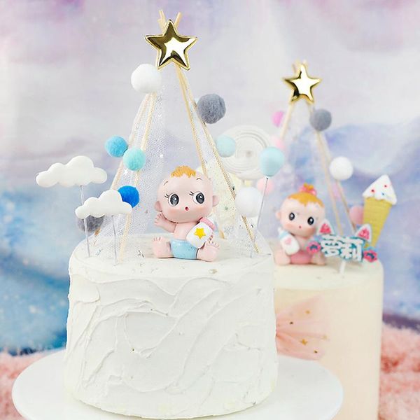 

other festive & party supplies children's styles cake er baby bottle collection decor lovely cartoon resin kid girl decoration ornament