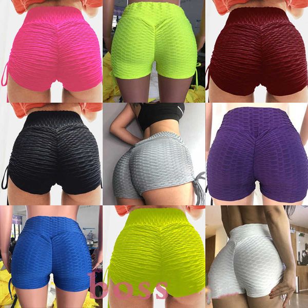 Frauen Fitness Sport Yoga Hosen sexy Jacquard enge Verband und Hüftleben Mini Shorts Ladies Mode Höschen 16 Farben S-XXL