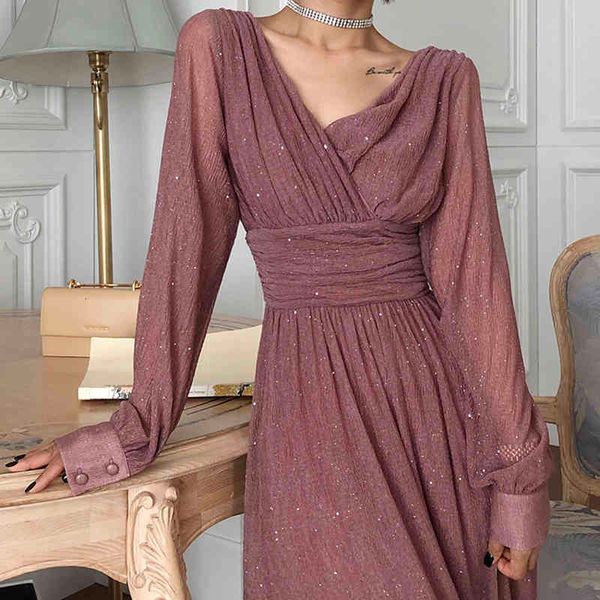 

casual dresses vintage glitter maxi women spring high waist long sleeve elegant boho shiny party plus size sexy, Black;gray