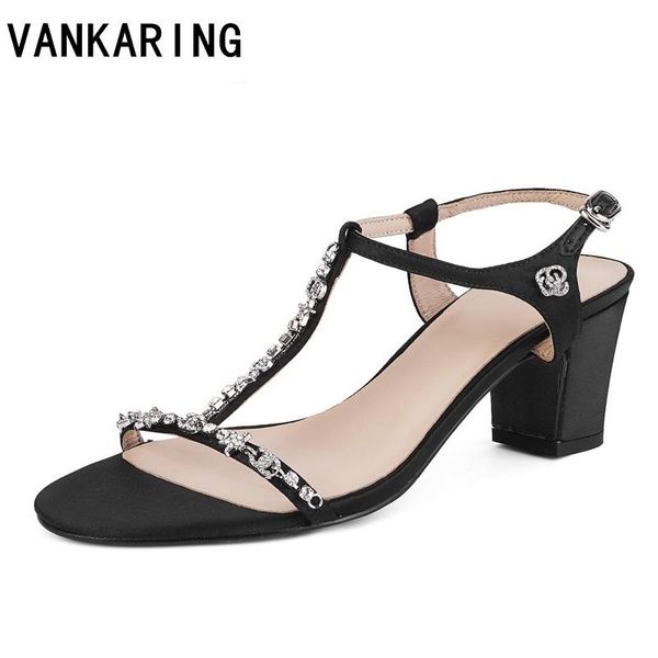 

sandals 2021 brand satin summer high heels women's party shoes fashion metal crystal women pumps head open toe stiletto, Black