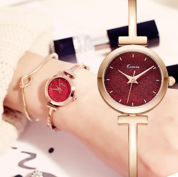 

wristwatches relogio feminino women bracelet watches luxury ladies watch fashion rose gold 2021 montre femme, Slivery;brown