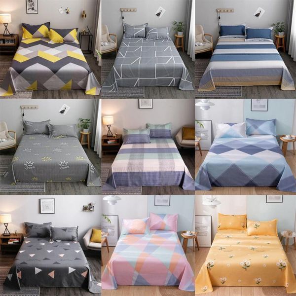 

sheets & sets 3pcs bedding (1pc bedsheet + 2pcs cases) polyester cotton flat sheet bed linens childs kids cover