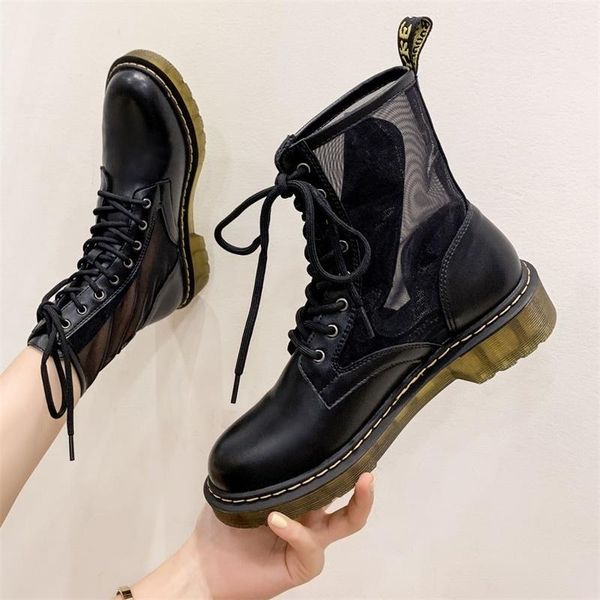 

dress shoes summer boots women's breathable mesh cool thick soled hollow spring and autumn sandals net, Black