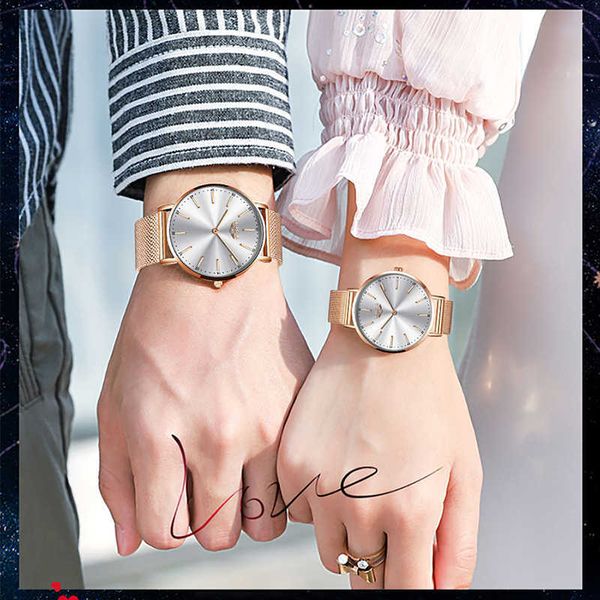 

couple watch for lovers lige brand luxury quartz clock waterproof wristwatch fashion casual ladies watch women watches 210527, Slivery;brown
