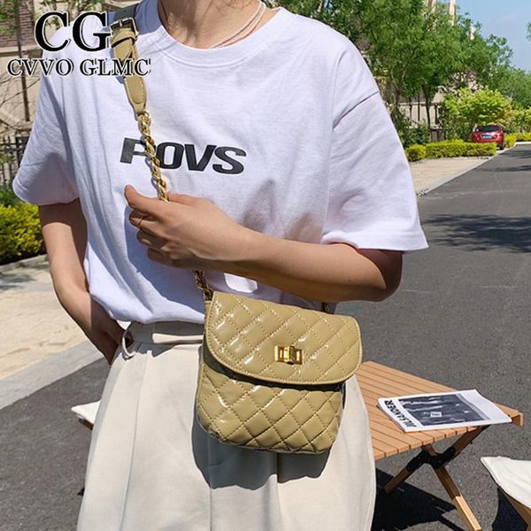 

evening bags cvvo glmc design mini pu leather flap crossbody shoulder for women 2021 summer fashion ladies chain handbags and purses