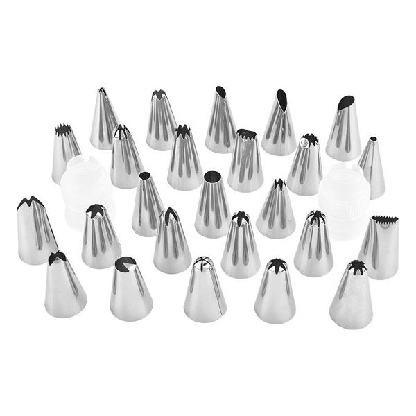 

27pcs stainless steel piping pastry nozzles set all for baking tools cake cupcake cream cookie tool kitchen accessories with box &