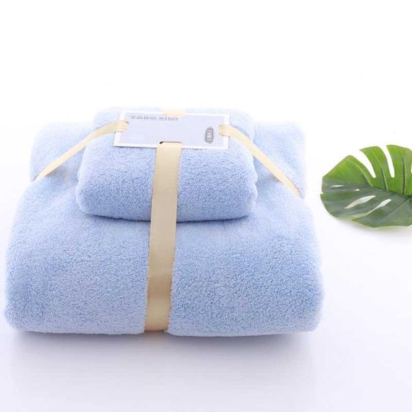

towel 2pcs/set bath set coral fleece large thick for face adults home hand towels shower kids bathroom
