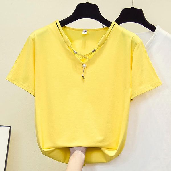 

plus size short-sleeved basic women's t shirt ins bottoming pure cotton loose retro printing female 2021, White