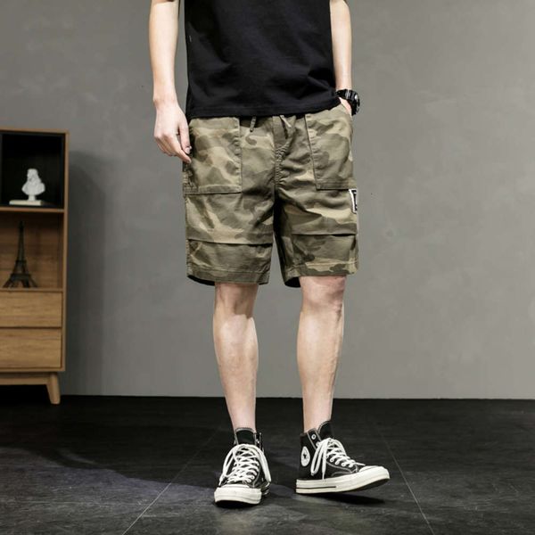 

men's jeans summer thin camouflage casual shorts wear loose large style tooling pants trendy brand r4h3, Blue