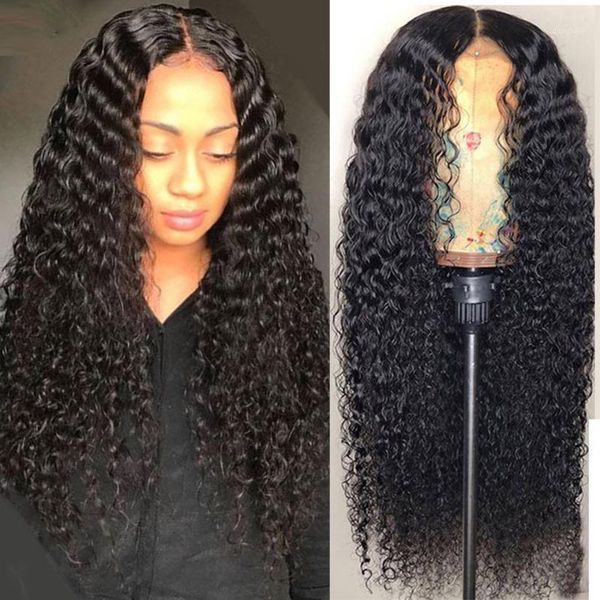 

curly lace front wig maxine deep 13x4 human hair remy s frontal 150%1, Black;brown